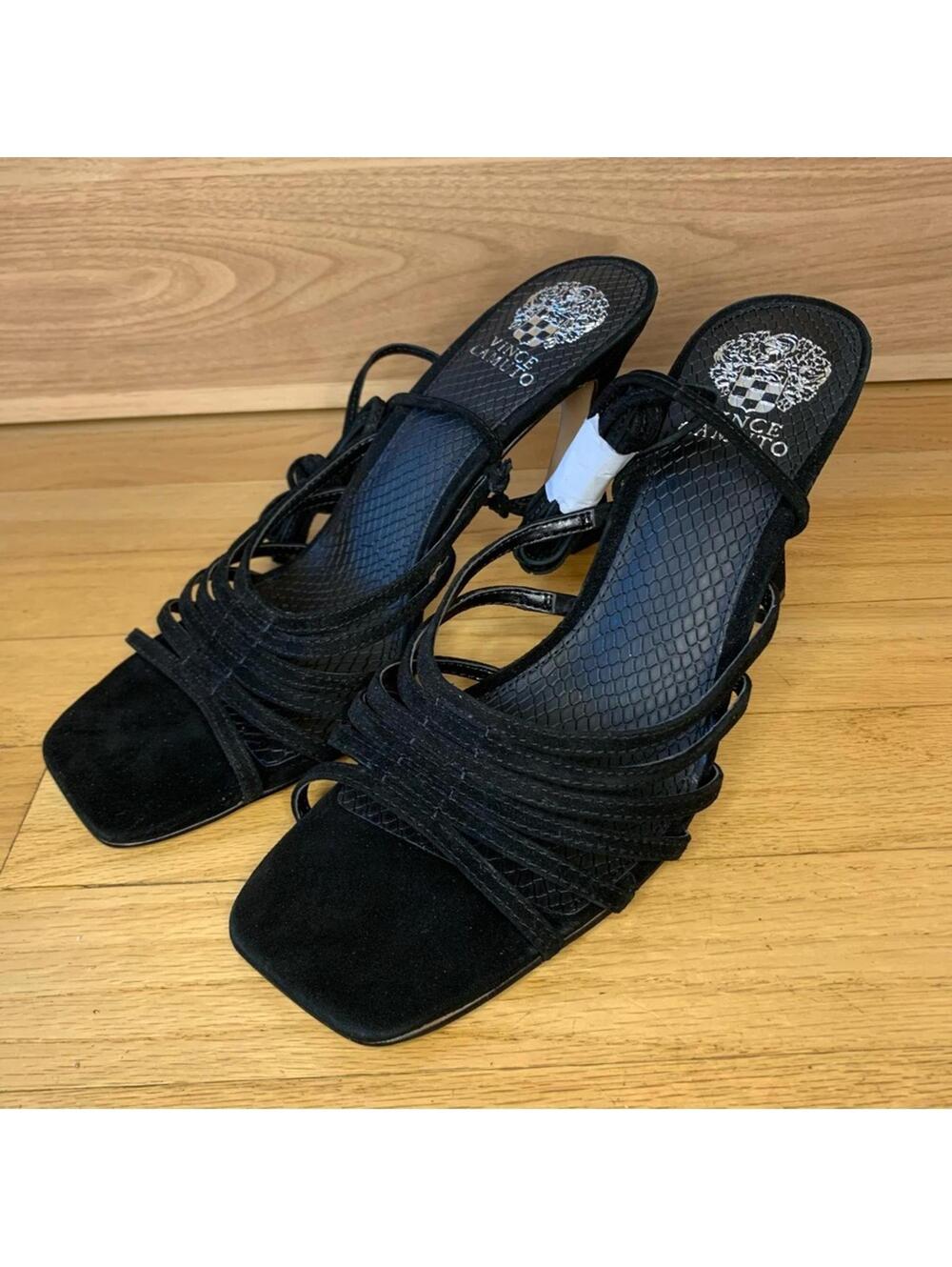 Vince Camuto Roselian Ankle Tie Sandals in Black - Size 10